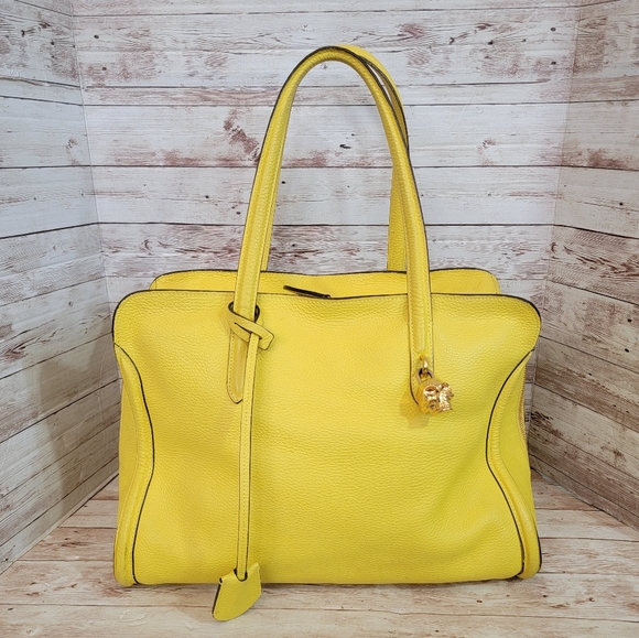Alexander McQueen Skull Padlock yellow Tote - Picture 1 of 16